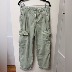 Free People / 8 / Sage Mint Green / Cargo Utility Carpenter Pants / Gorp / Baggy